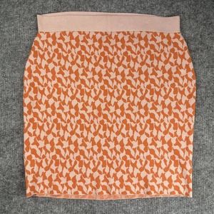 Anthropologie Skirt Women 2x Knit Maeve Anna Orange Pink